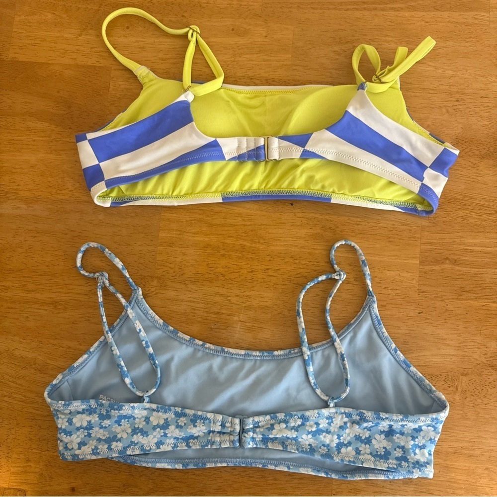 Aerie PacSun Bikini Tops Bundle Medium Floral Stripes S - Picture 2 of 8